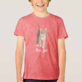 Tabby Kitten Meisje Tri-Blend Shirt (Voorkant)