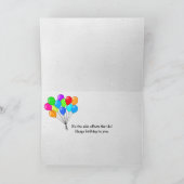 Tabby kitten met grappige verjaardag tekst bubble kaart (Binnen)