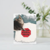 Tabby kitten met oorzaak Stop Dierenmishandeling Briefkaart (Staand voorkant)