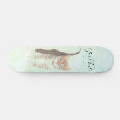 Tabby Kitten met tekenskateboard Persoonlijk Skateboard (Horizontaal)