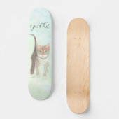 Tabby Kitten met tekenskateboard Persoonlijk Skateboard (Voorkant)