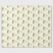 Tabby kitten met tekstinpakpapier cadeaupapier (Vlak)