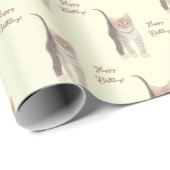 Tabby kitten met tekstinpakpapier cadeaupapier (Rol Hoek)