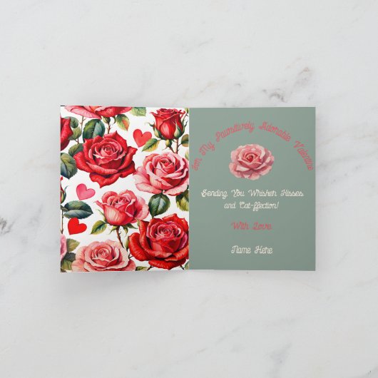 Tabby Kitten Miauw-velous Valentijn Kaart (Binnen)