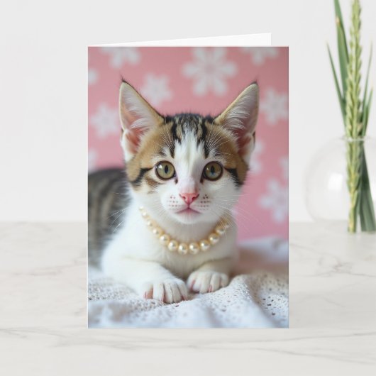 Tabby Kitten Mothers Day Card Kaart (Voorkant)