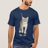 Tabby Kitten Navy T-shirt (Voorkant)
