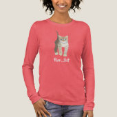 Tabby Kitten Red Long Sleeved Tri-Blend Shirt (Voorkant)