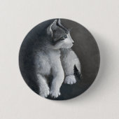 Tabby Kitten Ronde Button 5,7 Cm (Voorkant)