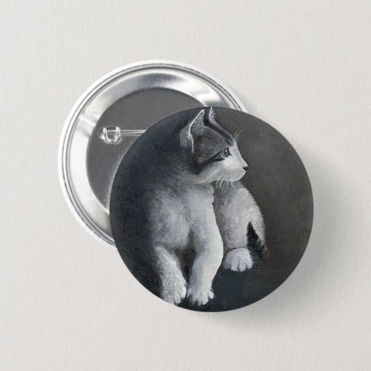 Tabby Kitten Ronde Button 5,7 Cm (Voorkant /achterkant)