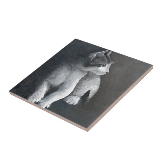 Tabby Kitten Tegeltje (Zijkant)