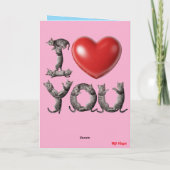 Tabby Kitten Valentine's Day Card Feestdagen Kaart (Achterkant)