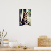 Tabby Kitten Watching Poster (Keuken)