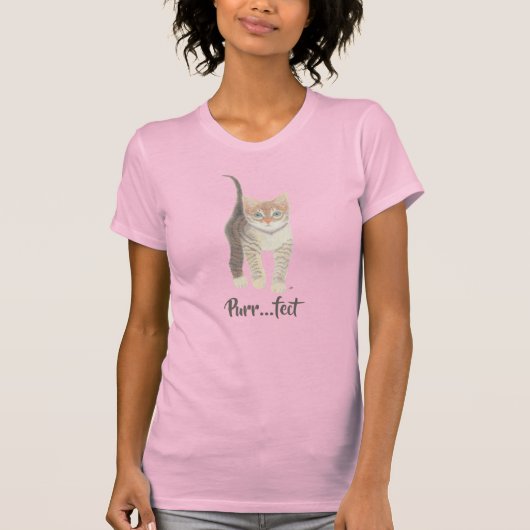 Tabby Kitten Women's Pink T-shirt (Voorkant)