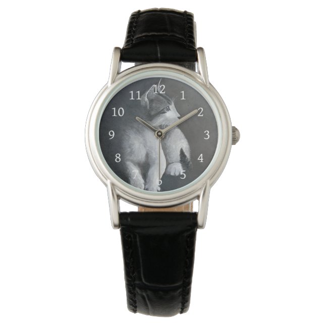 Tabby Kitten Wrist Watch Horloge (Voorkant)