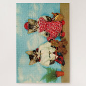 tabby kittens picknick legpuzzel (Verticaal)