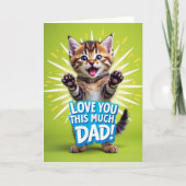 Tabby Kittens Vaderdag Kaart (Voorkant)