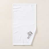 Tabby Kitty Cat & Name Text op White Bad Handdoek (Handdoek)