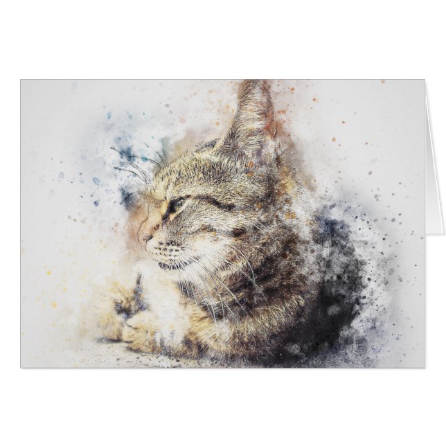 Tabby Love | ABSTRACT | WATERVERF (Voorkant Horizontaal)