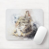 Tabby Love | ABSTRACT | WATERVERF Muismat (Met muis)