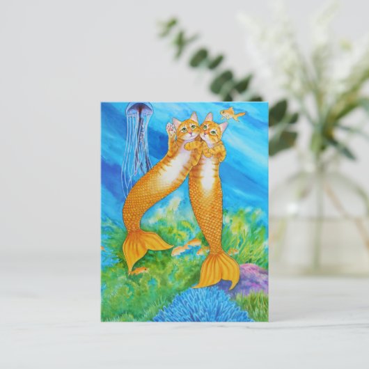 Tabby MerCats Briefkaart (Staand voorkant)