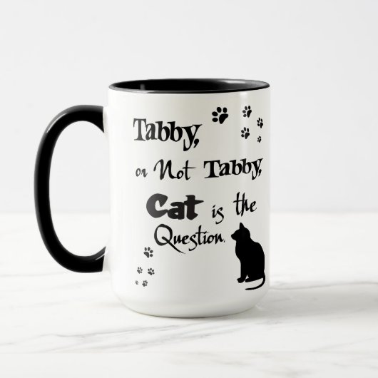 Tabby of niet Tabby Shakespeare Cat Lover Mok (Links)