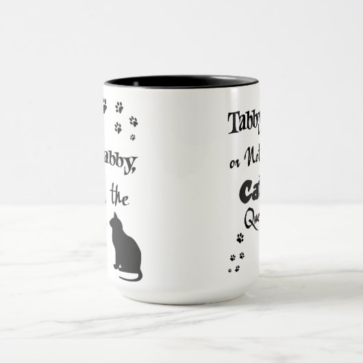 Tabby of niet Tabby Shakespeare Cat Lover Mok (Midden)
