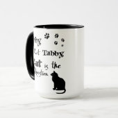 Tabby of niet Tabby Shakespeare Cat Lover Mok (Voorkant links)