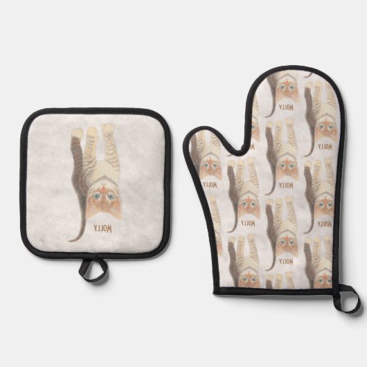 Tabby Ovenwant & Pannenlap Set (Voorkant)