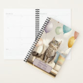 Tabby Party Kat On Gedateerd Agenda Dagboek (Display)