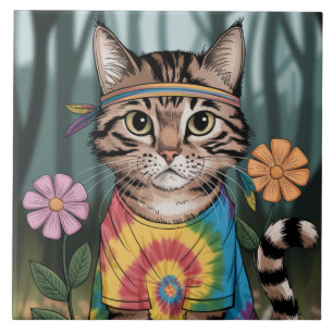Tabby Peace Cat Decoratieve Tegel Tegeltje