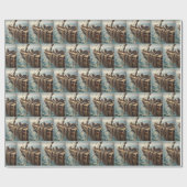 Tabby Pet op nautische bootkabels Cadeaupapier (Vlak)