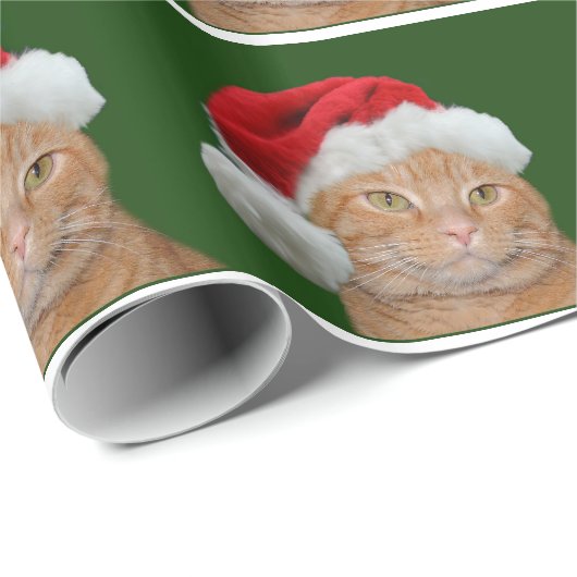 Tabby Santa Claus Cadeaupapier (Rol Hoek)