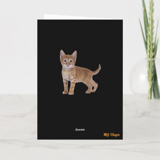 Tabby Skateboarder Kaart (Achterkant)