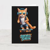 Tabby Skateboarder Kaart (Voorkant)