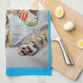 Tabby tabbies Cute Cat cats waterverf Tea Towel Theedoek (Quarter Fold)