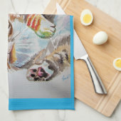 Tabby tabbies Cute Cat cats waterverf Tea Towel Theedoek (Quarter Fold)