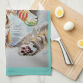 tabby tabbies Cute Cat waterverf Cute Script Theedoek (Quarter Fold)