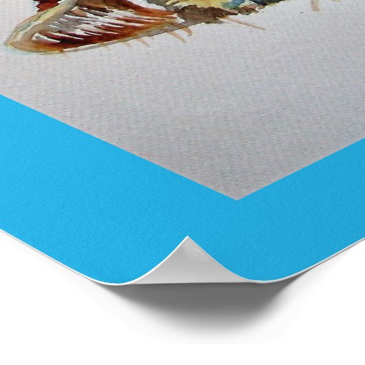 Tabby tabbies Cute Cat waterverf Poster (Hoek)