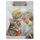 Tabby tabbies Schattigee Kattenkatten waterverf No Klembord (Voorkant)