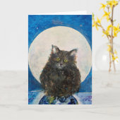 Tabby Tiger Cat Kitten Familiar Maureen Girard Kaart (Gele Bloem)