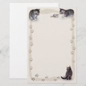 Tabby Tracks Briefpapier (Voorkant / Achterkant)