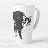 Tabby Under Holiday Lights Latte Mok (Rechterhoek)