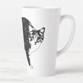 Tabby Under Holiday Lights Latte Mok (Rechts)