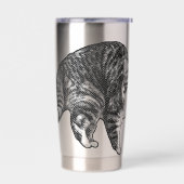 Tabby Under Snowlight Glow Geïsoleerde Drinkbeker (Links)