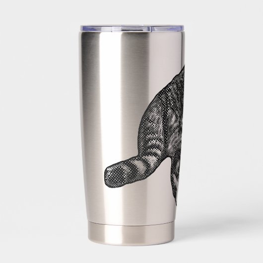 Tabby Under Snowlight Glow Geïsoleerde Drinkbeker (Voorkant)