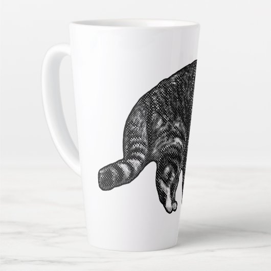 Tabby Under Snowlight Glow Latte Mok (Linkerhoek)