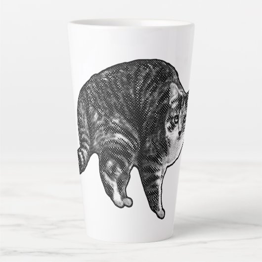 Tabby Under Snowlight Glow Latte Mok (Voorkant)