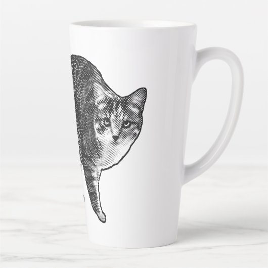 Tabby Under Snowlight Glow Latte Mok (Rechts)