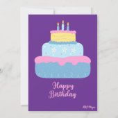 Tabby Verjaardag Uitnodiging (Achterkant)