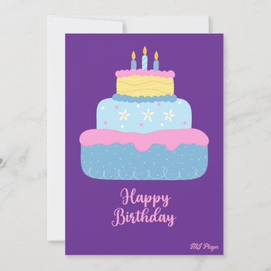 Tabby Verjaardag Uitnodiging (Achterkant)